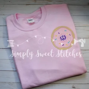1391 - DOUGHNUT - APPLIQUE POCKET ADULT SHIRT