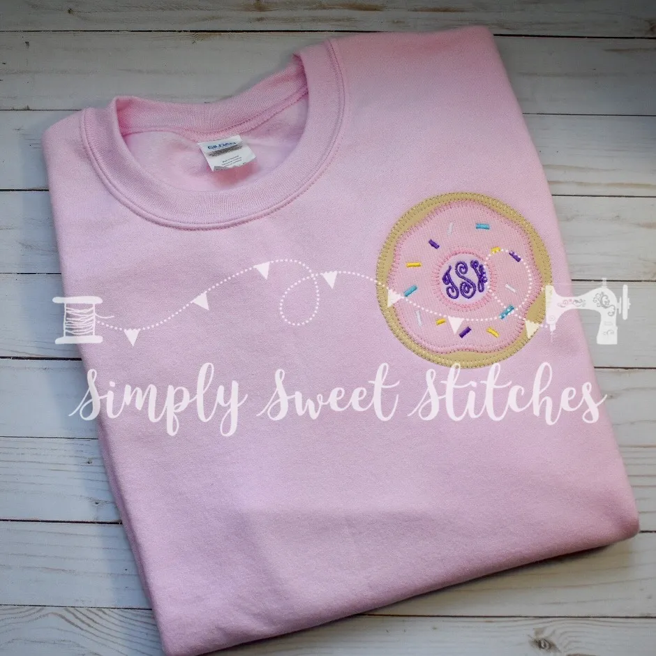 1391 - DOUGHNUT - APPLIQUE POCKET ADULT SHIRT