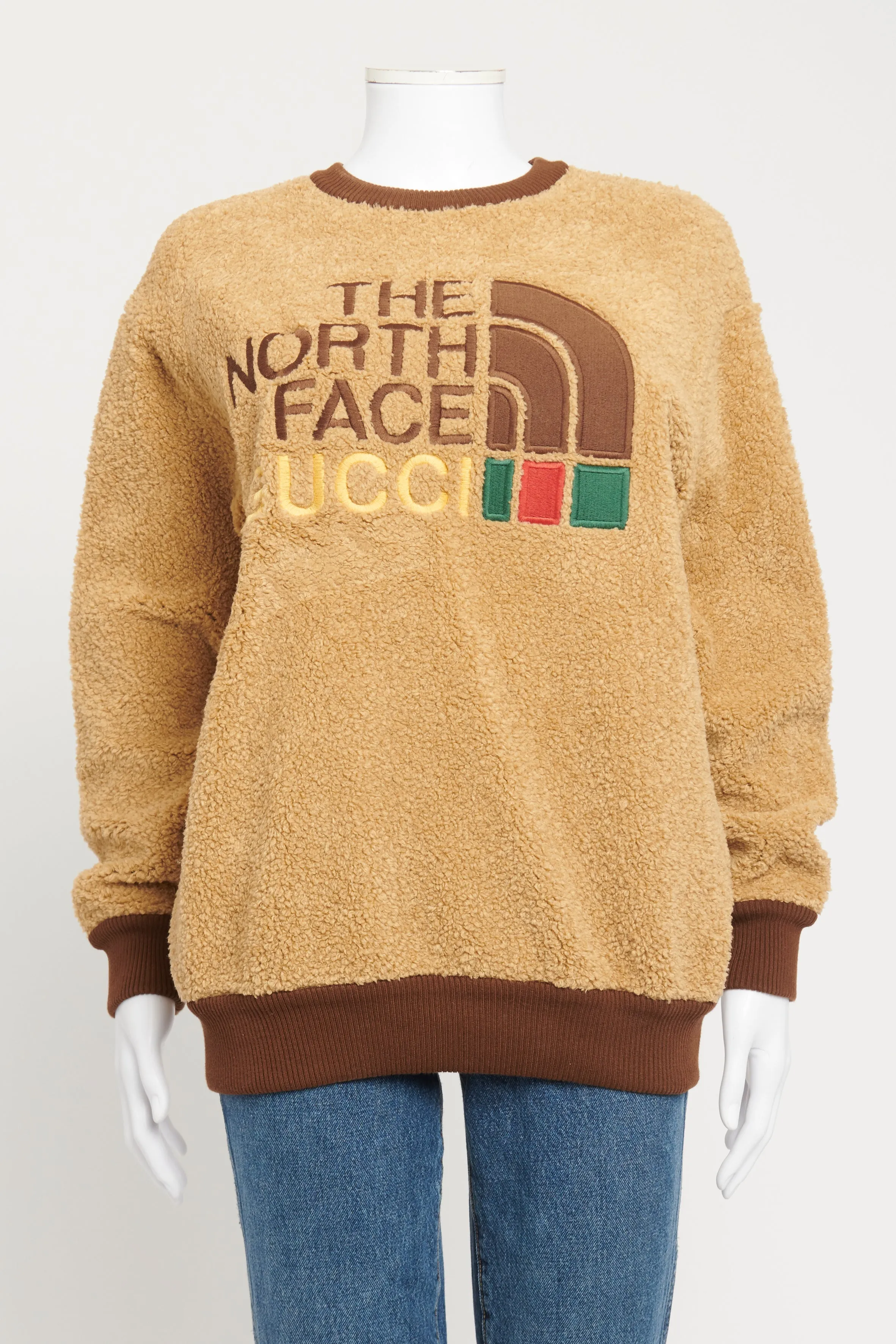 2021 Beige Faux Shearling Preowned Teddy Jumper