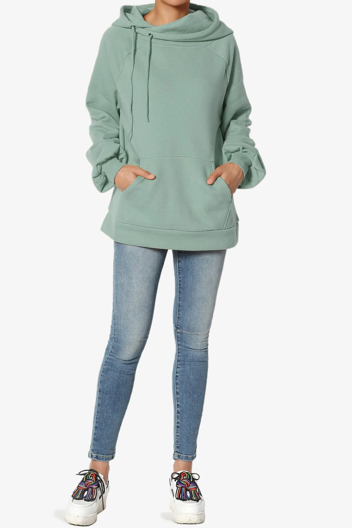 Accie Side Drawstring Hooded Sweatshirts MORE COLORS