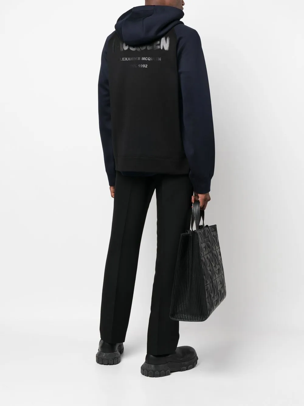 Alexander McQueen colour-block zip-up hoodie