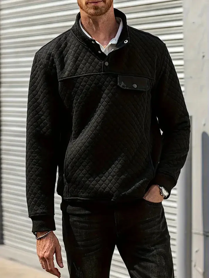 Alexis men's sweater - quilted pattern for autumn and winter