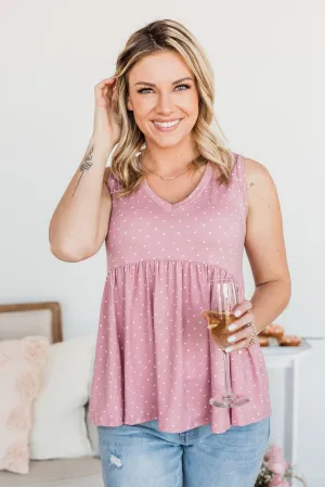 Always Be Yours V-Neck Tank Top- Pink