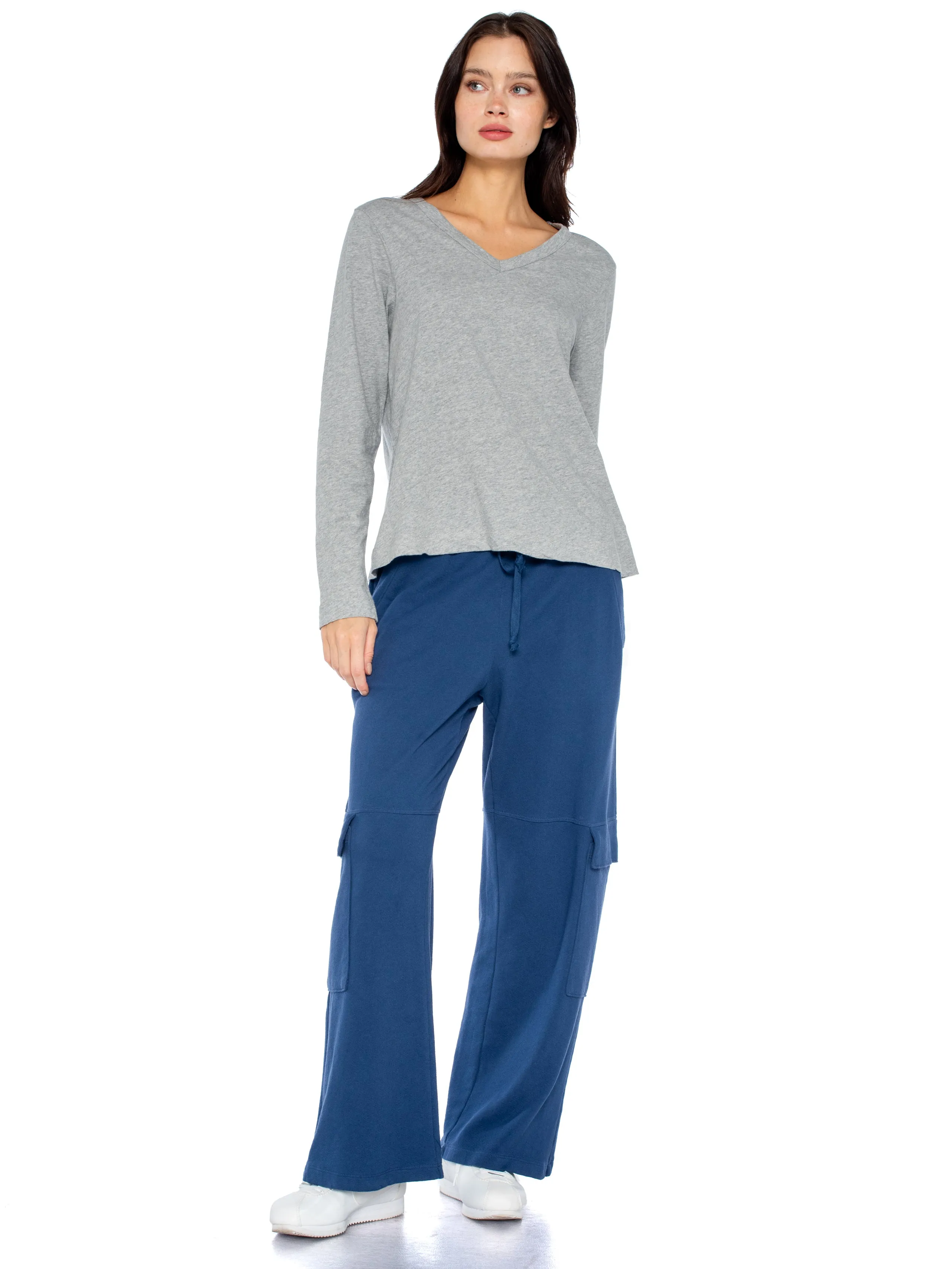 Baby Fit V-Neck L/S Slub Tee