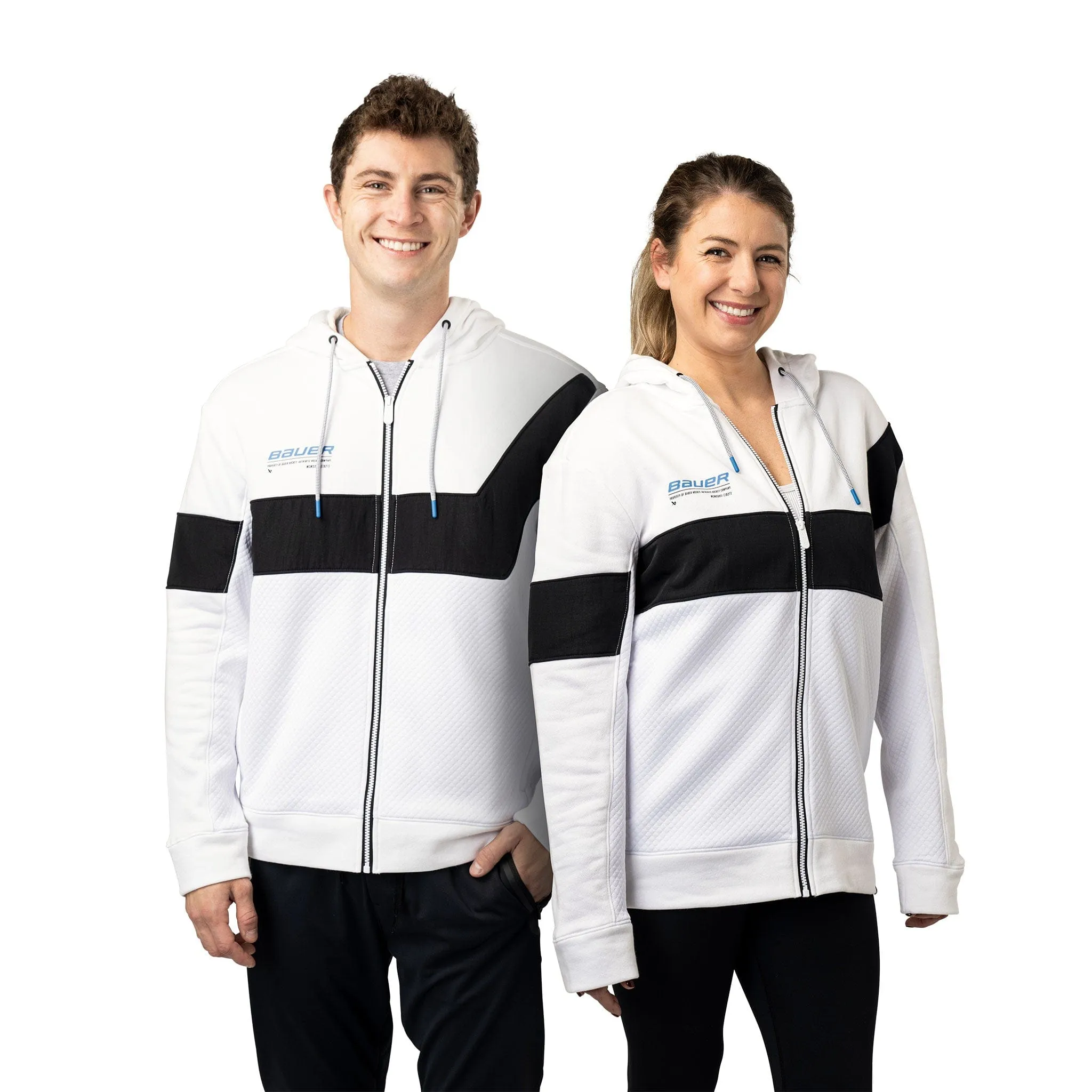 Bauer Textured FullZip Hoodie - White