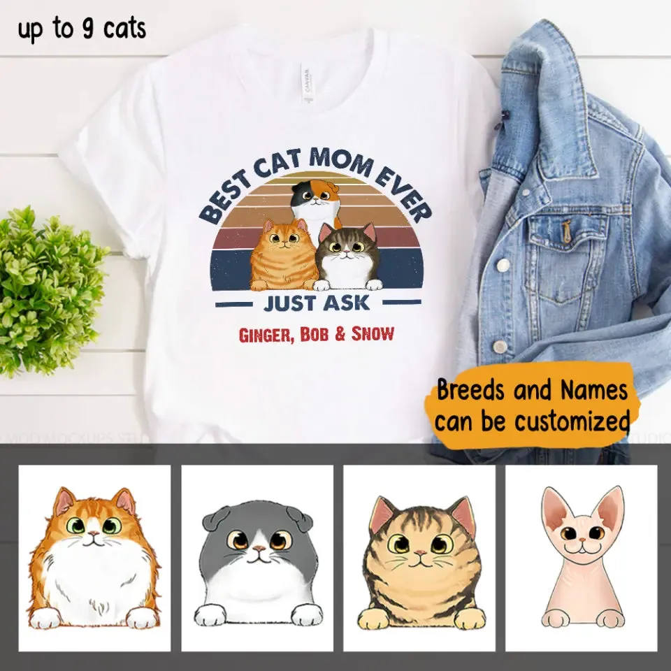 Best Cat Dad Mom Ever Personalized Shirt