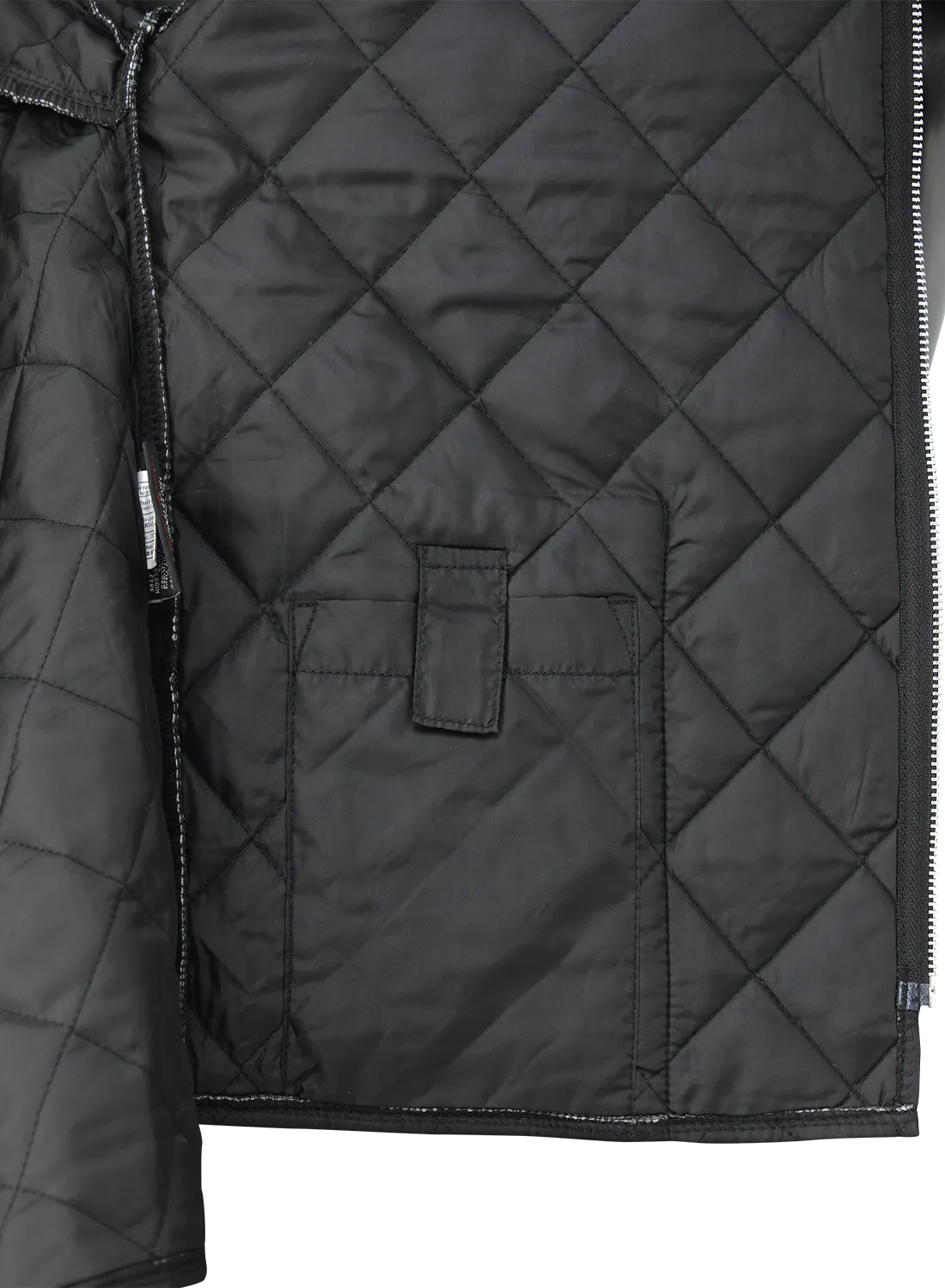 Black Quilted Hooded Freezer Jacket by Tough Duck - Style WJ26