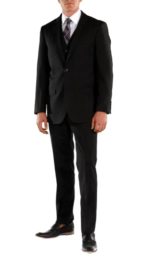 Black Slim Fit Suit  - 3PC - JAX