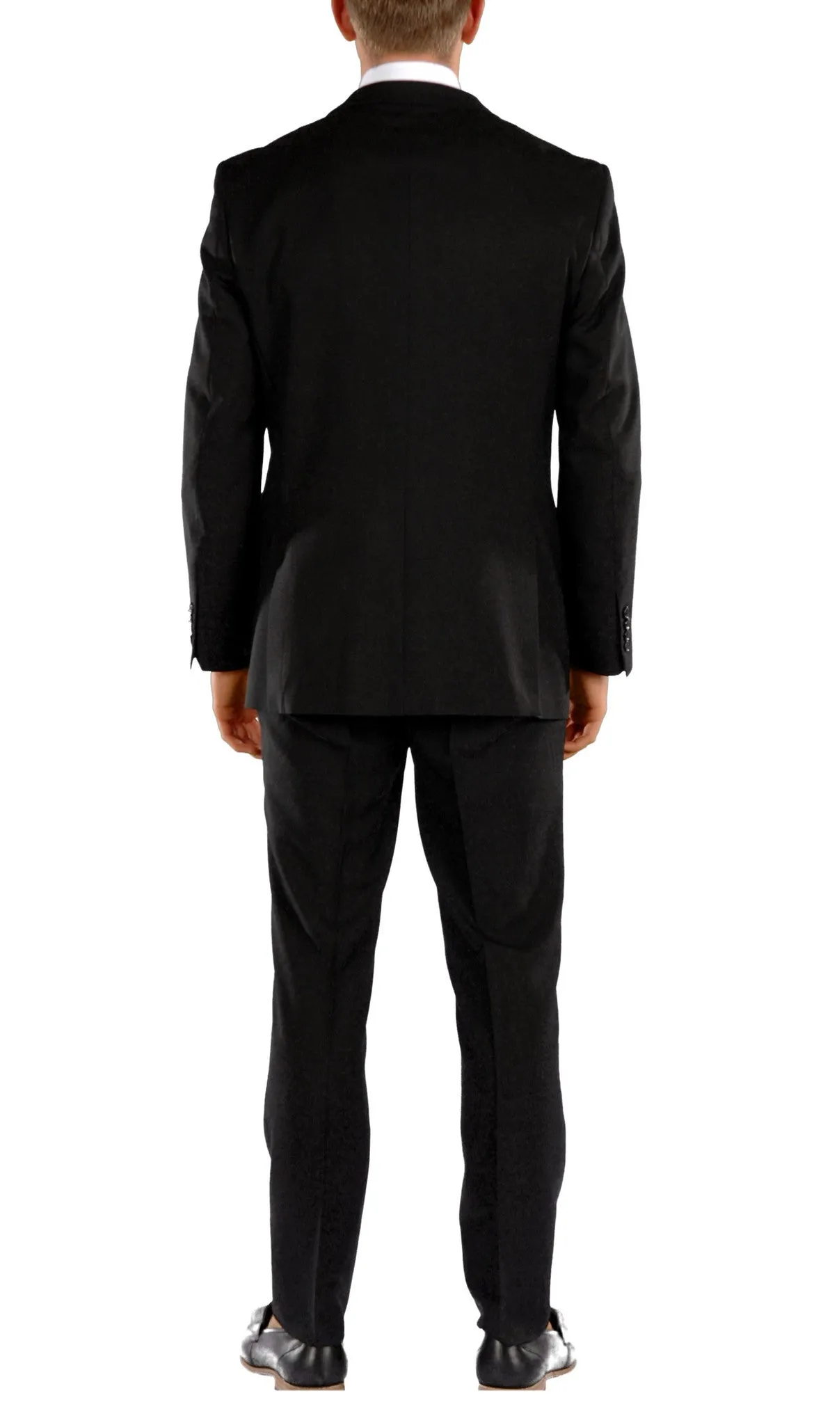 Black Slim Fit Suit  - 3PC - JAX