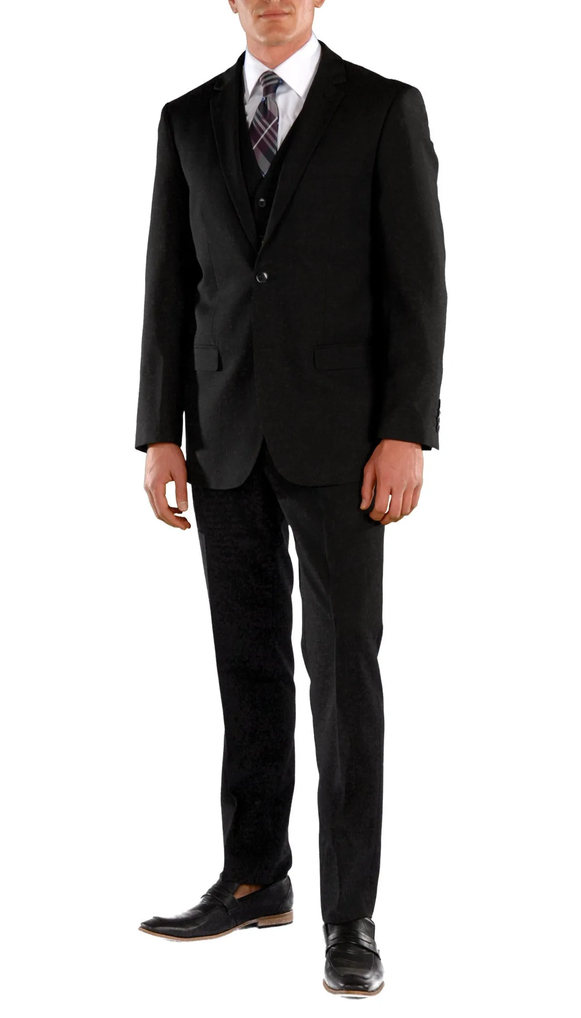 Black Slim Fit Suit  - 3PC - JAX