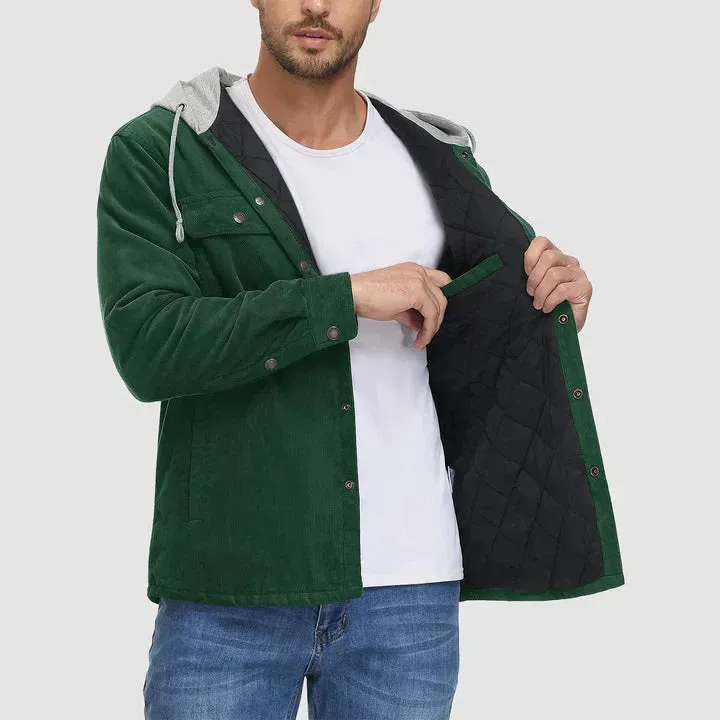 Brandon | gesteppte, gefütterte jacke mit kapuze