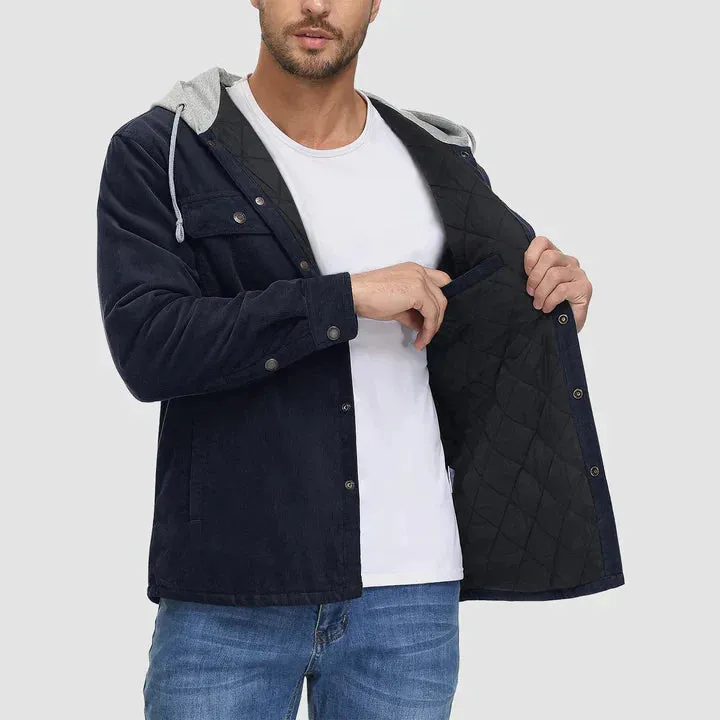 Brandon | gesteppte, gefütterte jacke mit kapuze