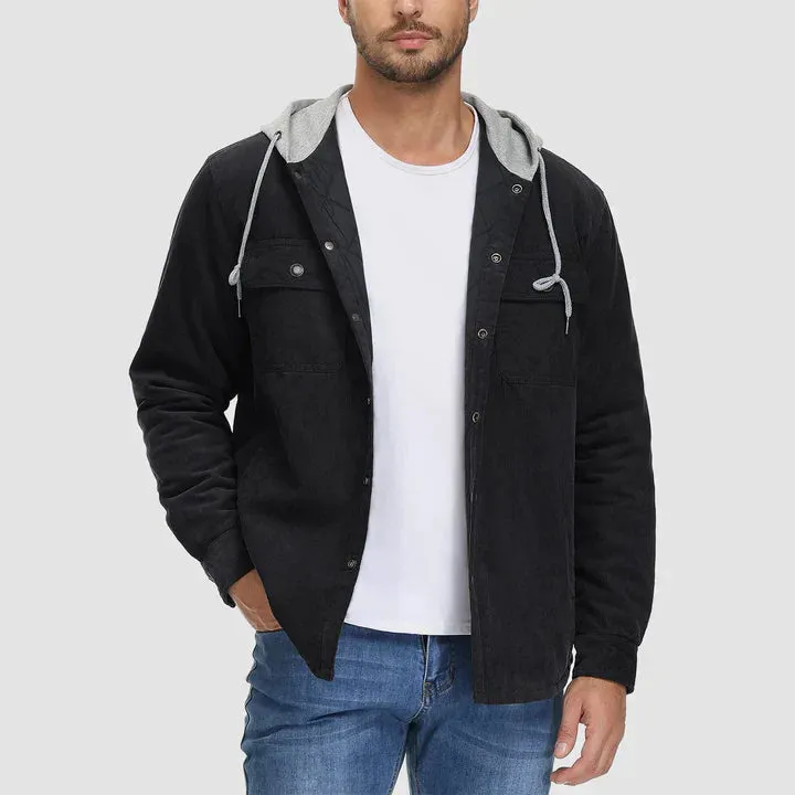Brandon | gesteppte, gefütterte jacke mit kapuze
