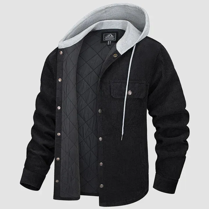 Brandon | gesteppte, gefütterte jacke mit kapuze