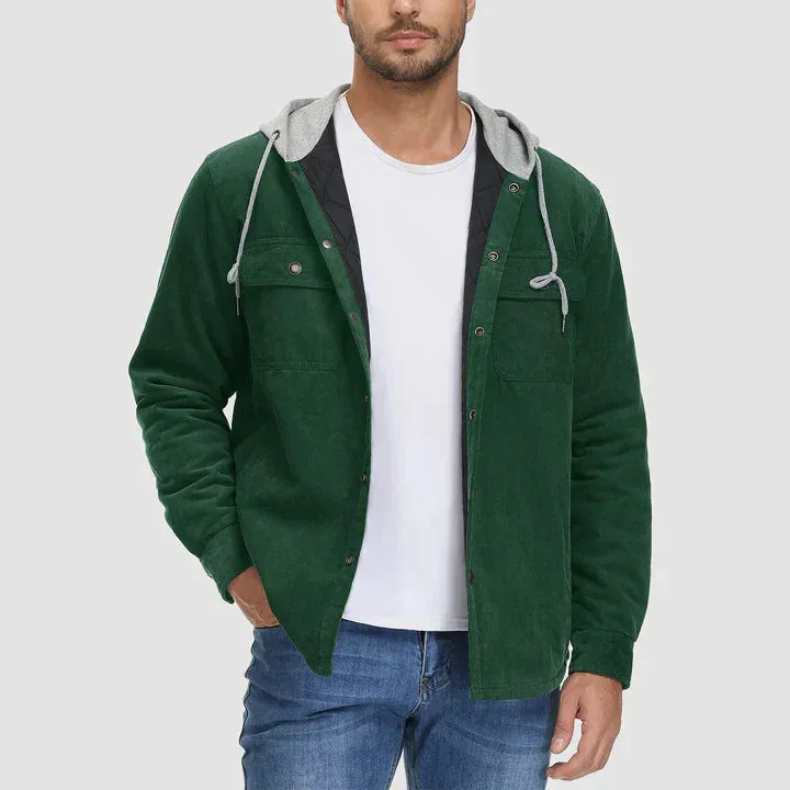 Brandon | gesteppte, gefütterte jacke mit kapuze