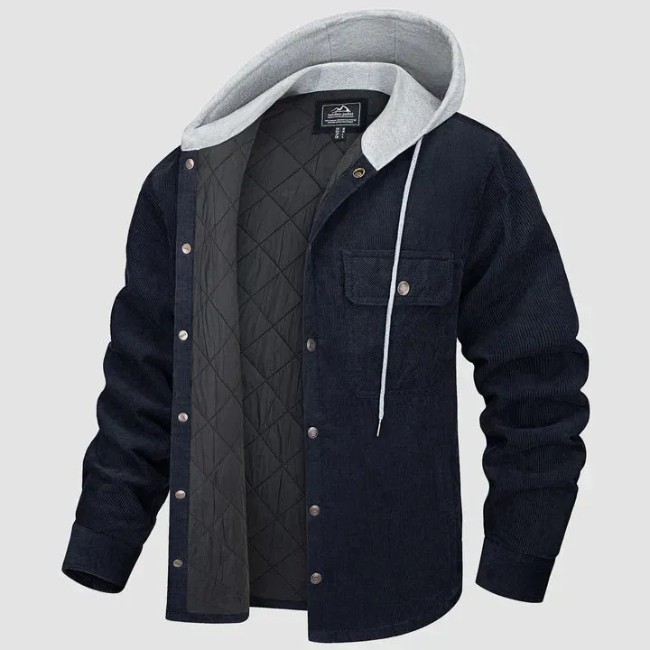 Brandon | gesteppte, gefütterte jacke mit kapuze