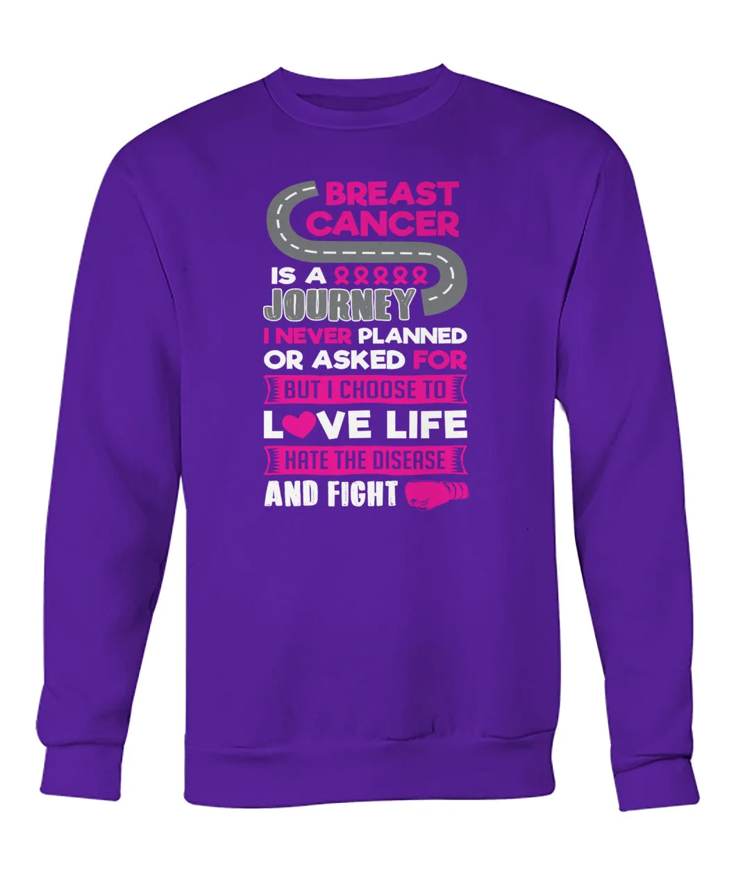 Breast Cancer is a Journey Fight Hoodies and Sweatshirts