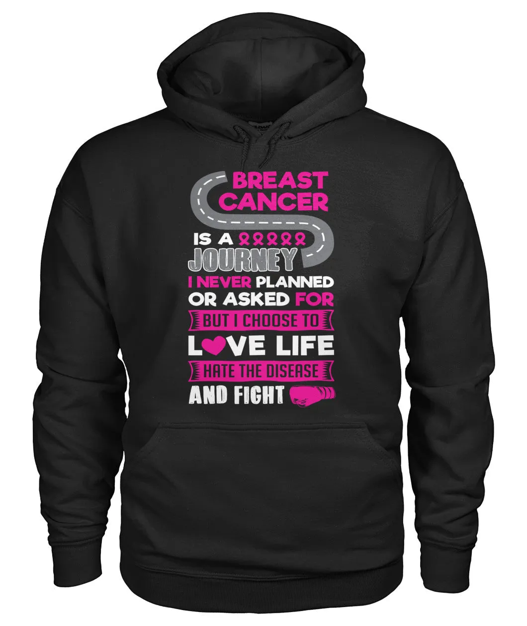 Breast Cancer is a Journey Fight Hoodies and Sweatshirts