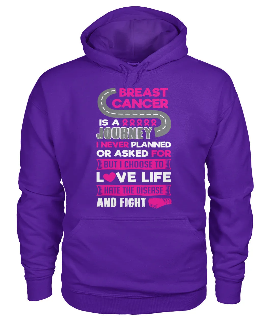 Breast Cancer is a Journey Fight Hoodies and Sweatshirts
