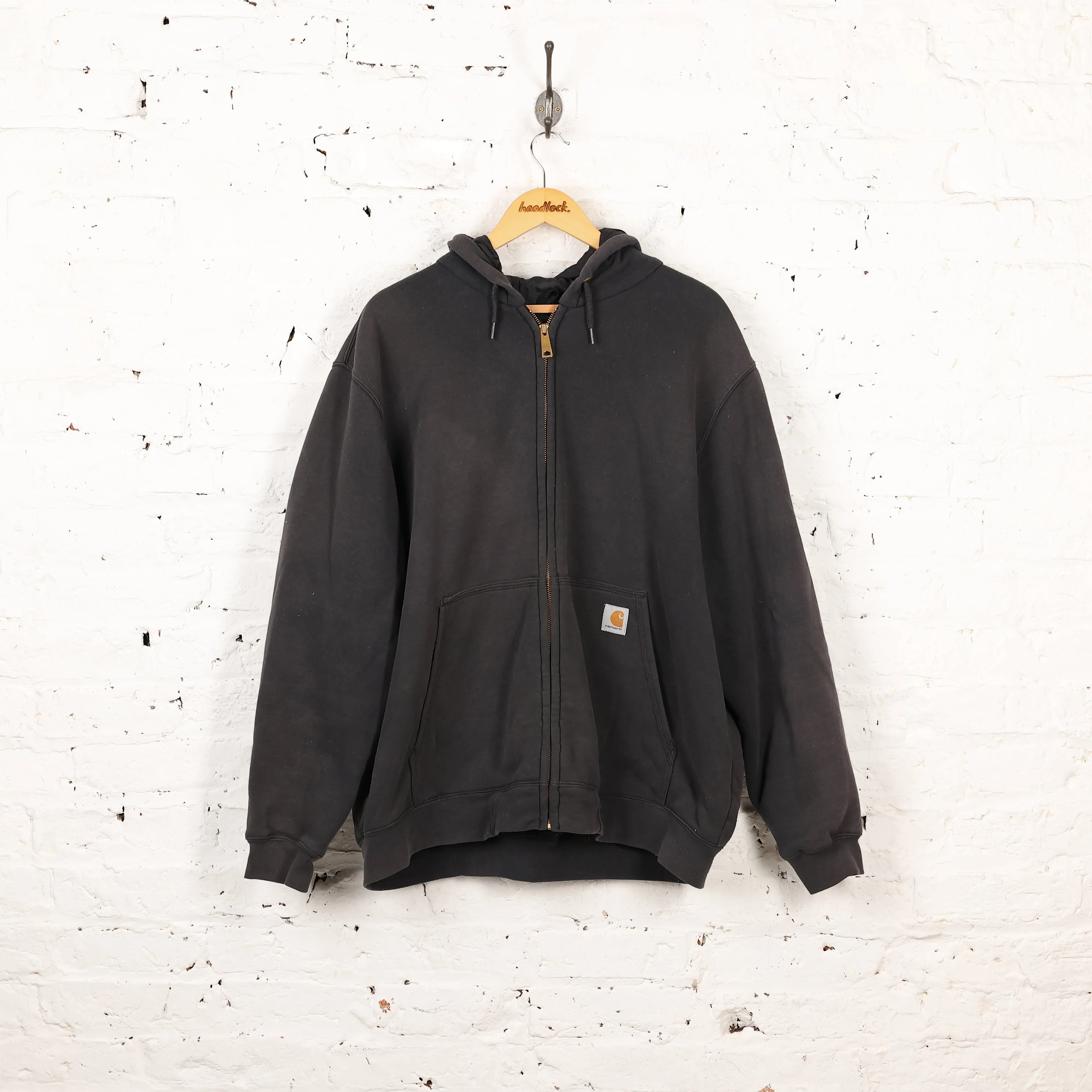 Carhartt Full Zip Lined Hoodie - Black - XL