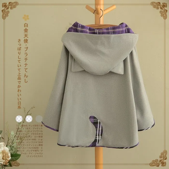 Cat Ear Pocket Tail Cape Women