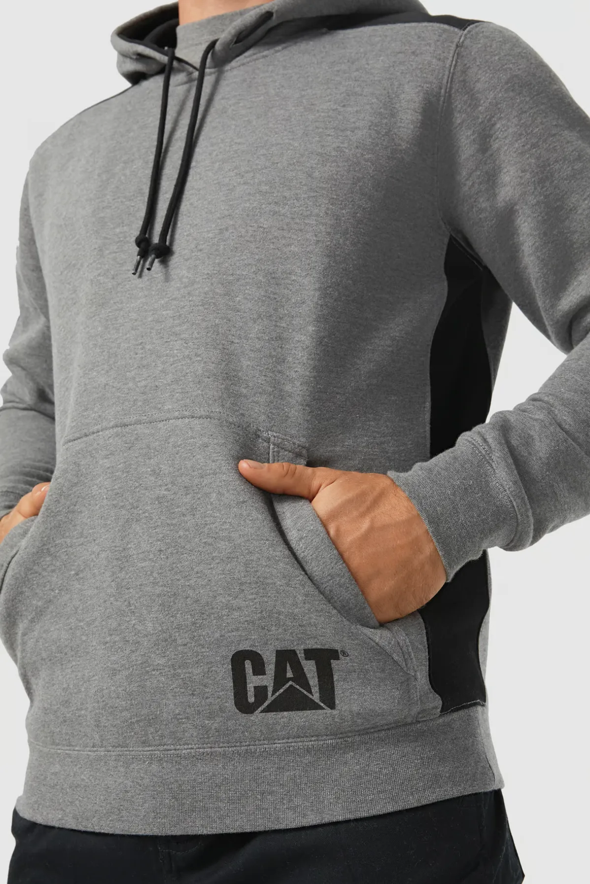 CAT Logo Panel Hooded Sweat