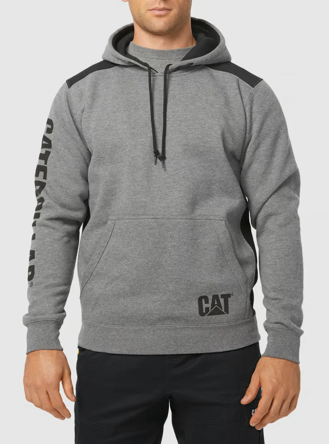 CAT Logo Panel Hooded Sweat