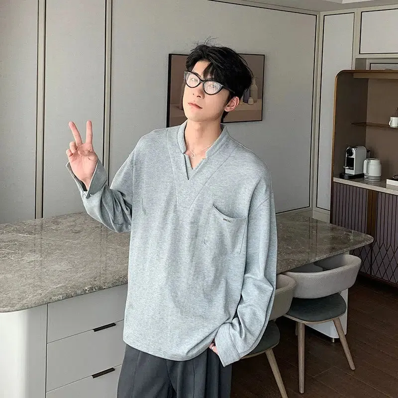 Chest Pocket V-neck Pullover