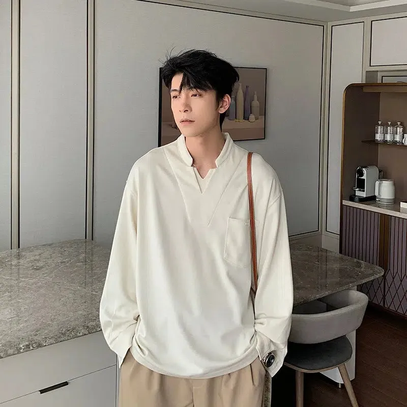 Chest Pocket V-neck Pullover