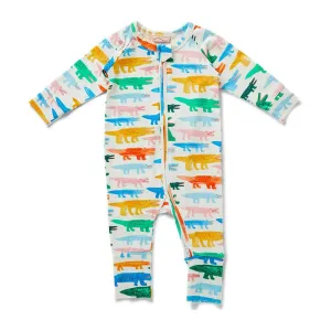 Crocodile Smile Long Sleeve Romper