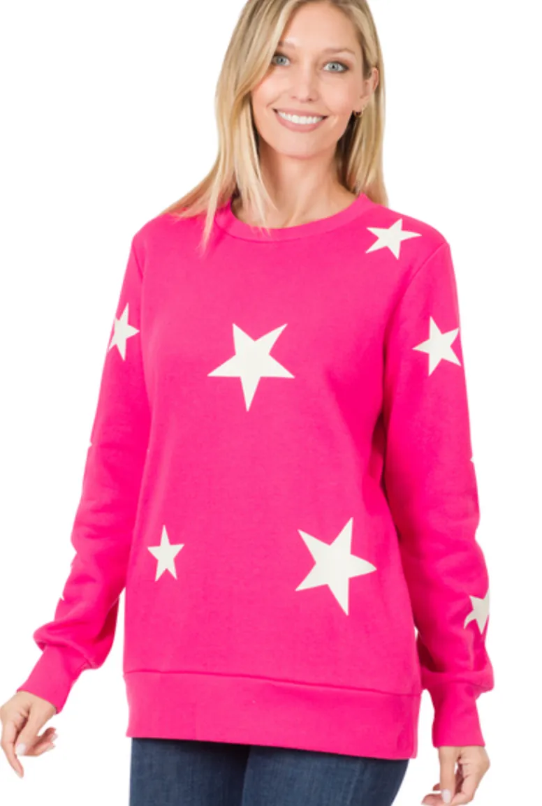 *Deals & Steals* Izzy Star Sweatshirt-Multiple Colors Available