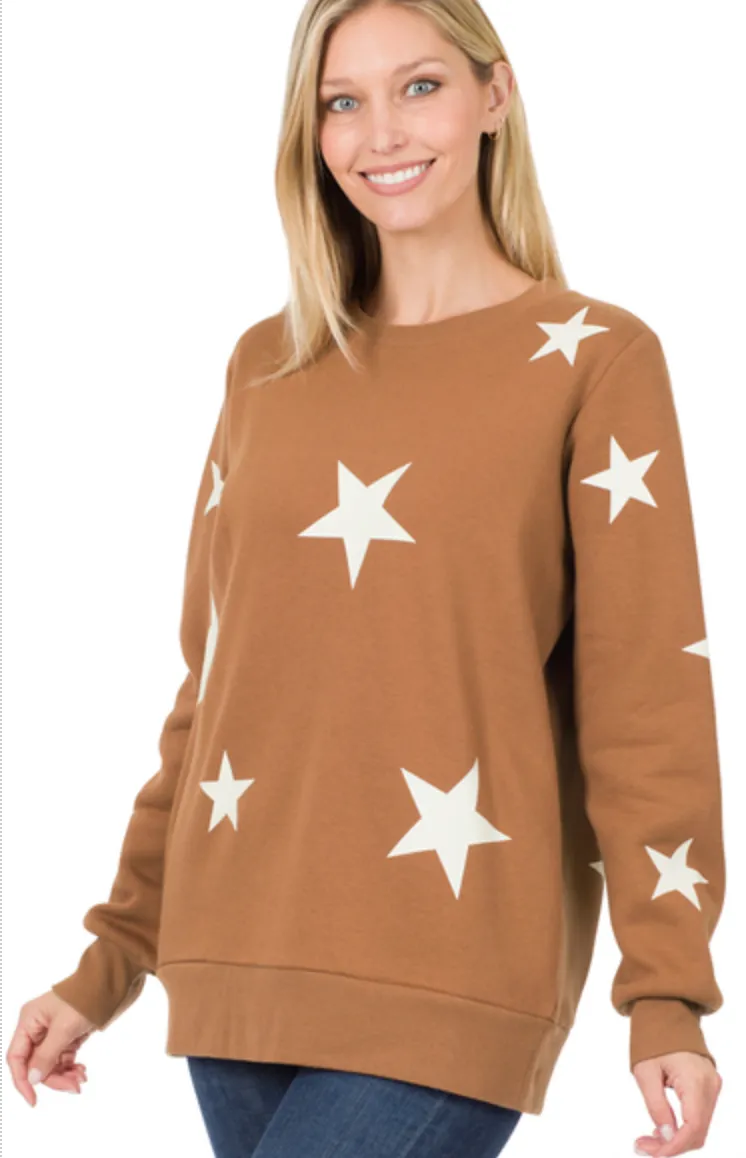 *Deals & Steals* Izzy Star Sweatshirt-Multiple Colors Available