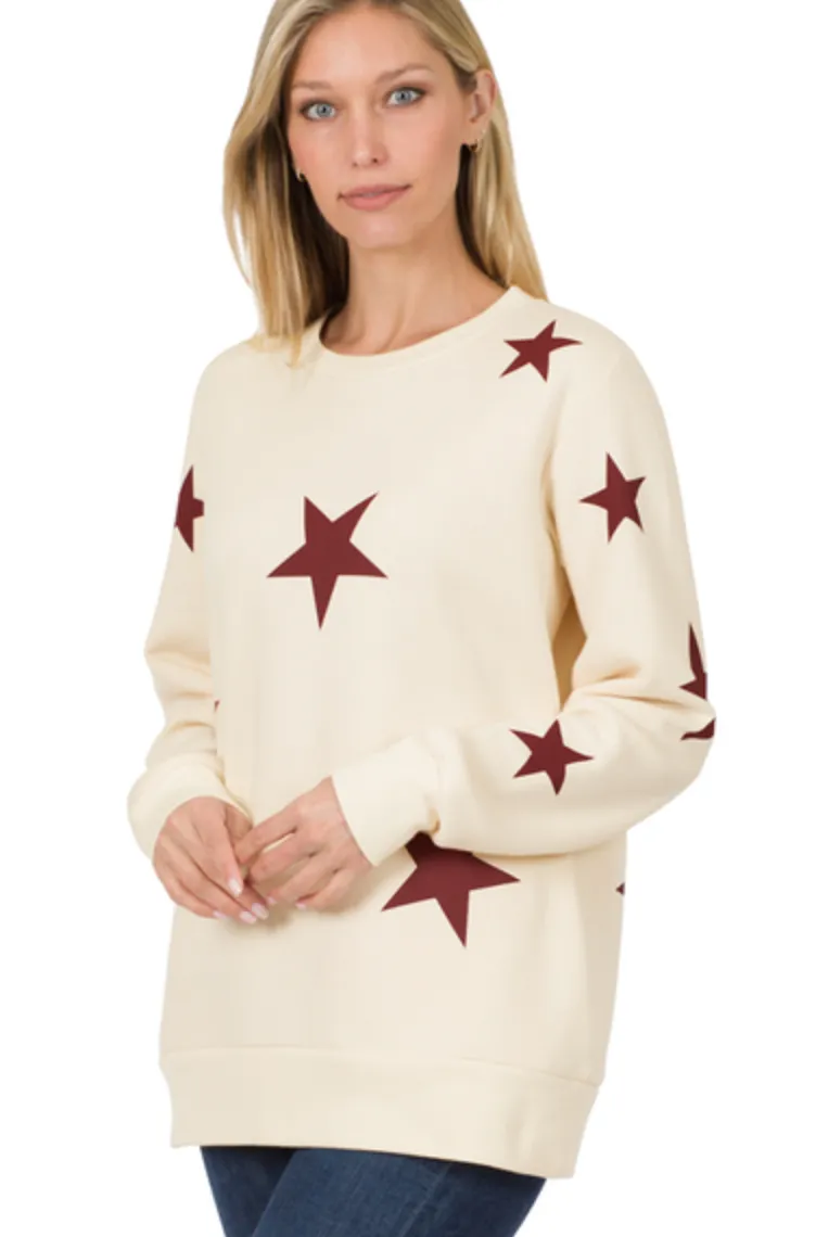 *Deals & Steals* Izzy Star Sweatshirt-Multiple Colors Available