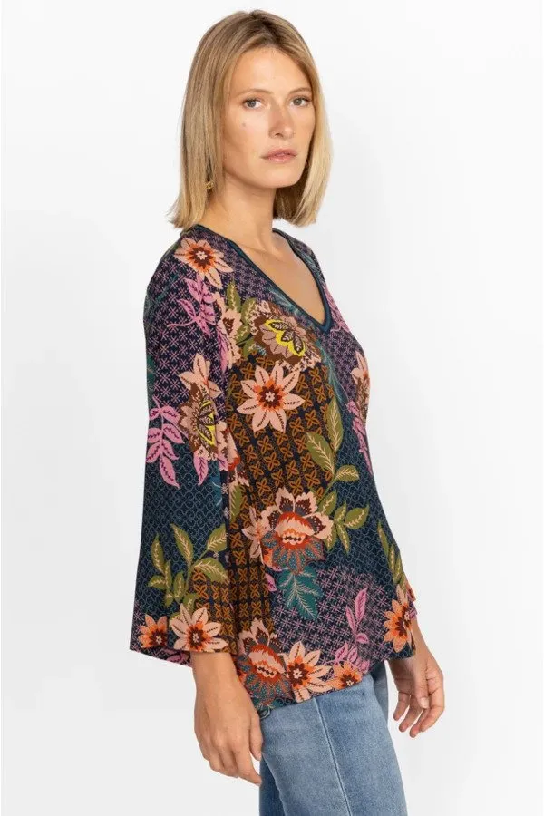 Delfino V-neck Kimono Sleeve Tee