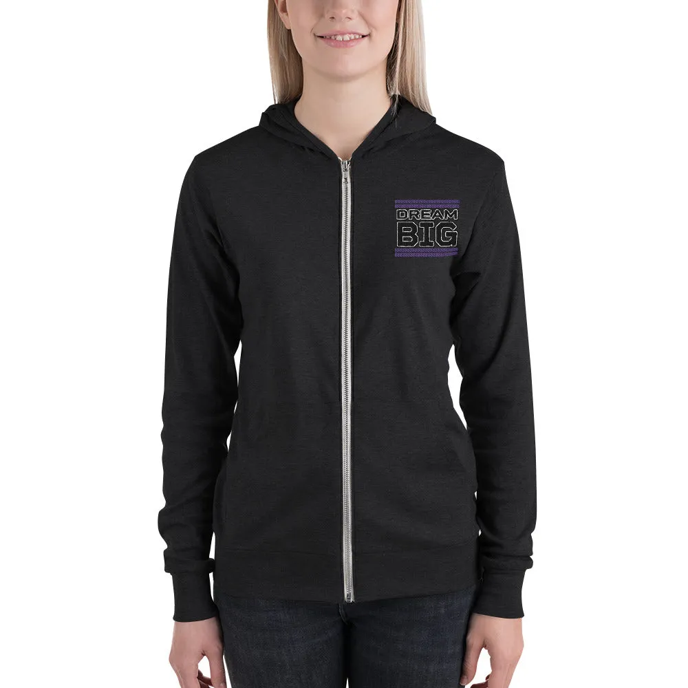 Embroidered Unisex Zip Hoodie