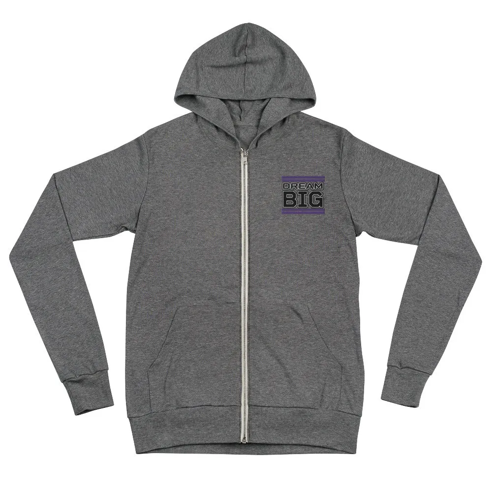 Embroidered Unisex Zip Hoodie