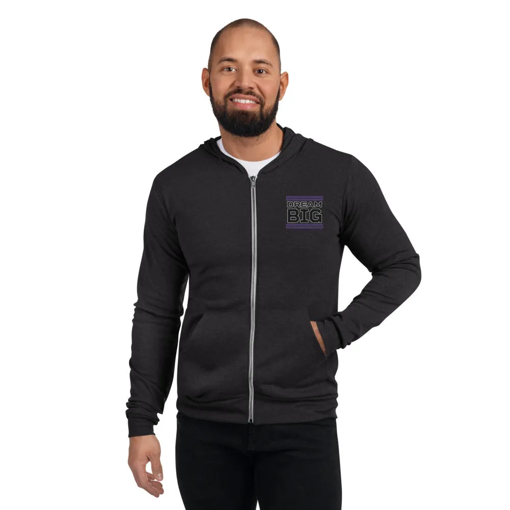 Embroidered Unisex Zip Hoodie