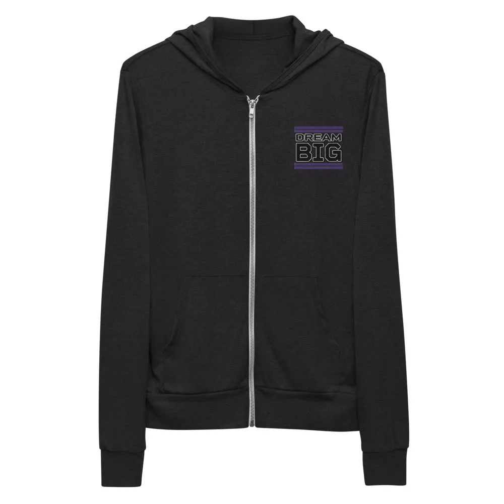 Embroidered Unisex Zip Hoodie