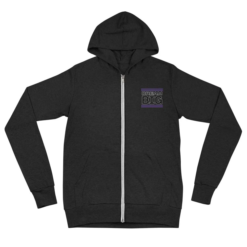 Embroidered Unisex Zip Hoodie