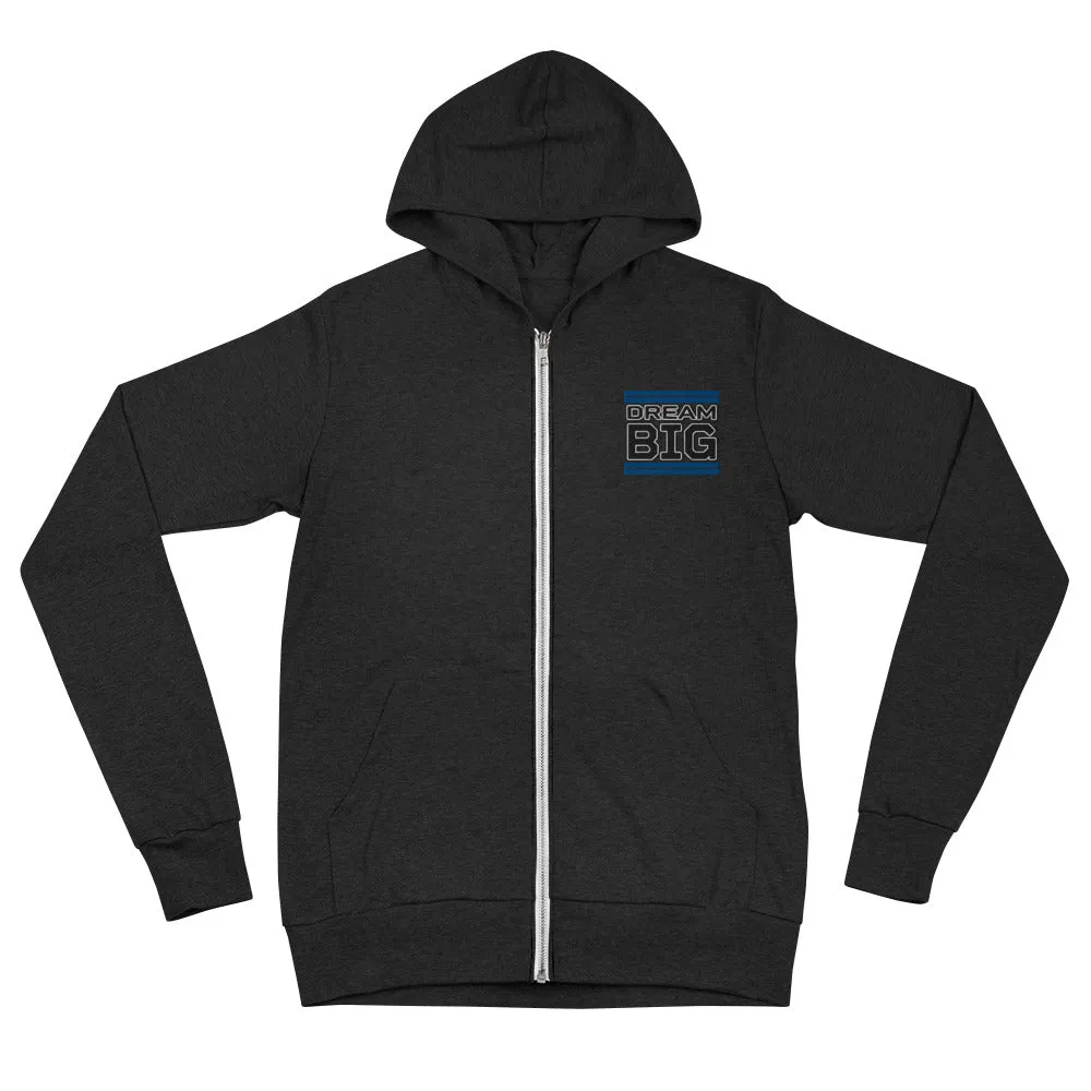Embroidered Unisex Zip Hoodie