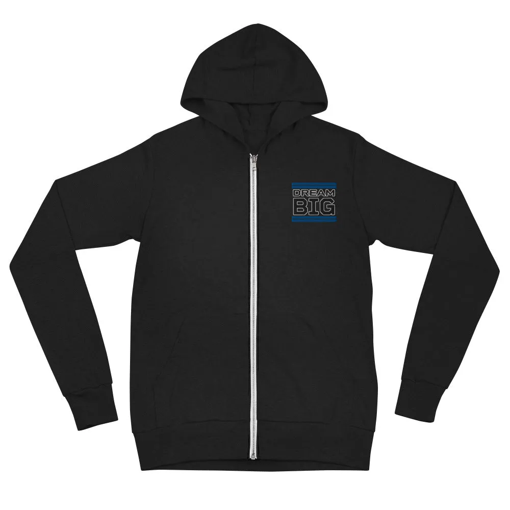 Embroidered Unisex Zip Hoodie