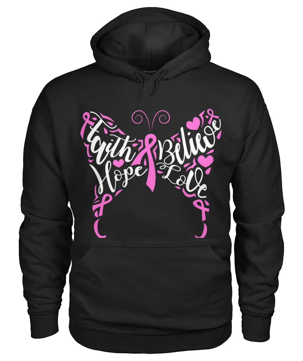 Faith Believe Hope Love Butterfly Hoodies and Sweatshirts