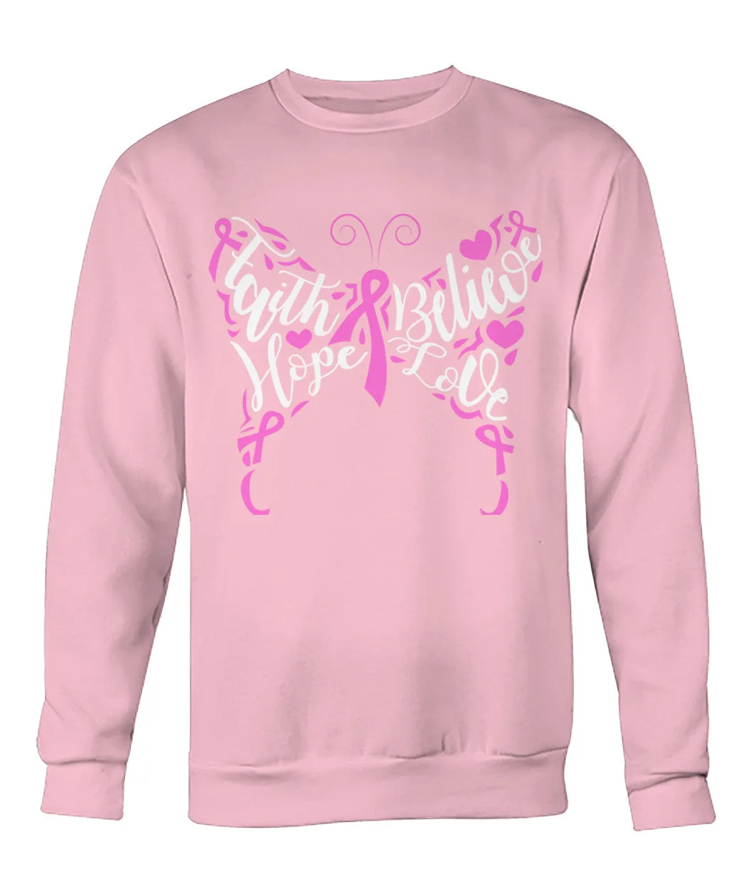 Faith Believe Hope Love Butterfly Hoodies and Sweatshirts