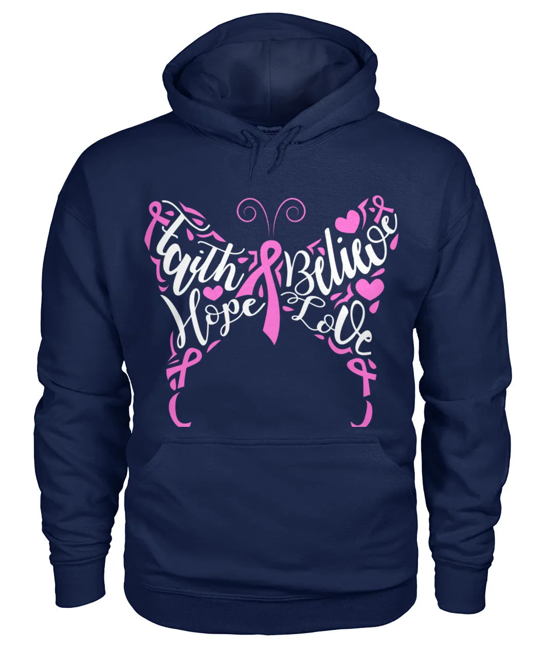 Faith Believe Hope Love Butterfly Hoodies and Sweatshirts