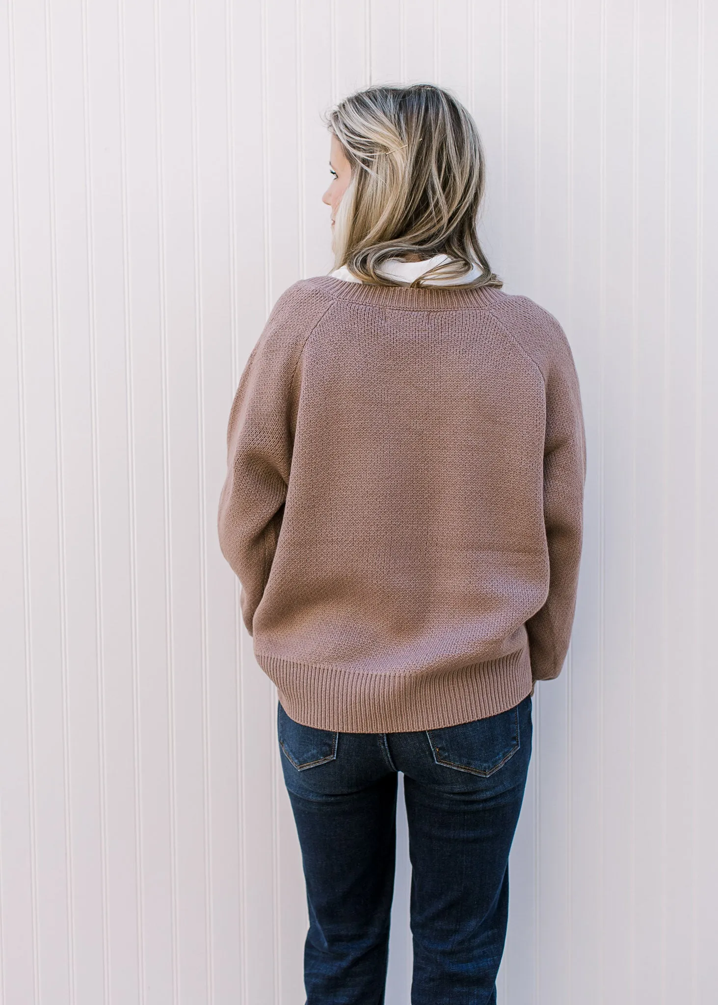 Flowers V-Neck Sweater B