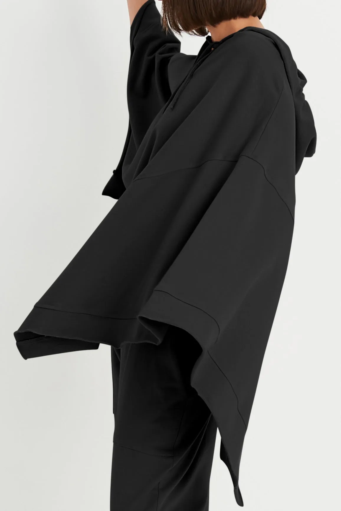 French Terry Zipped Up Poncho