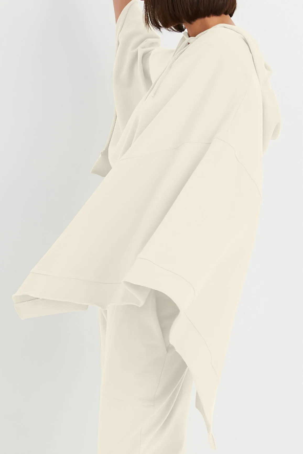 French Terry Zipped Up Poncho