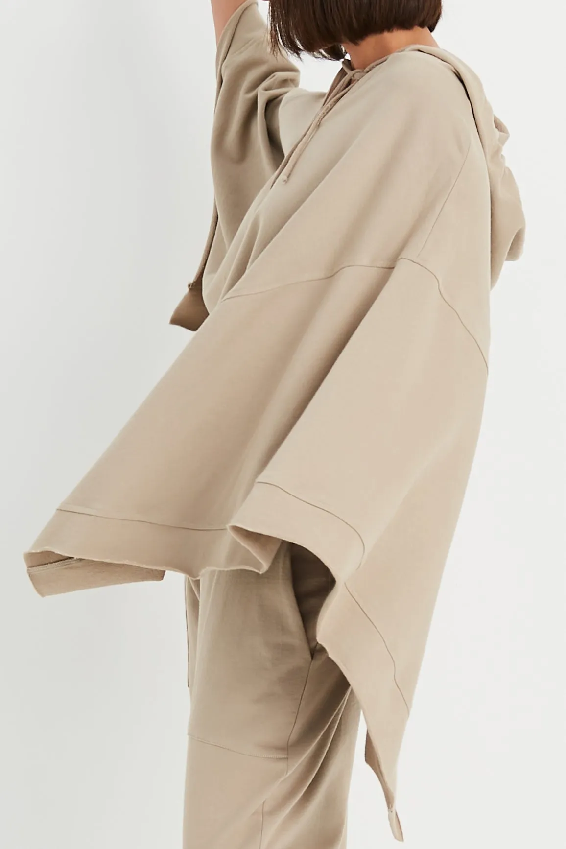 French Terry Zipped Up Poncho
