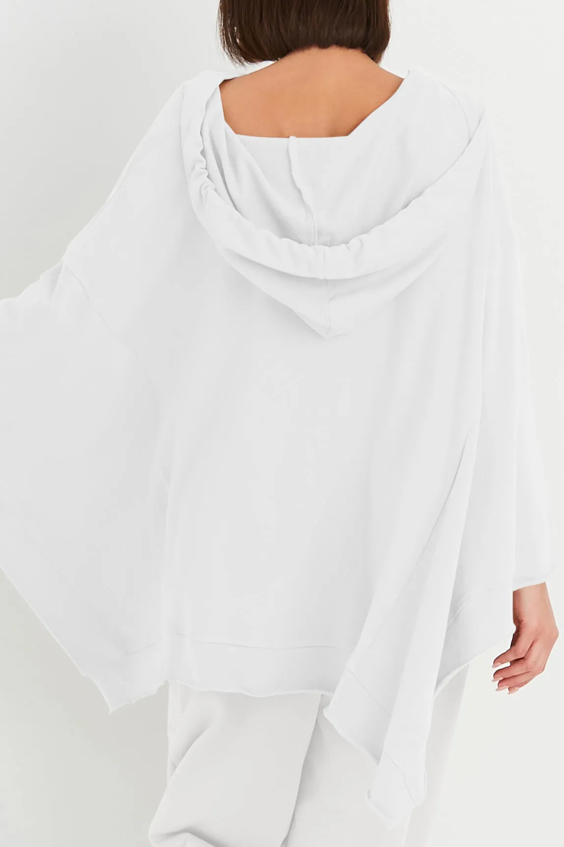 French Terry Zipped Up Poncho