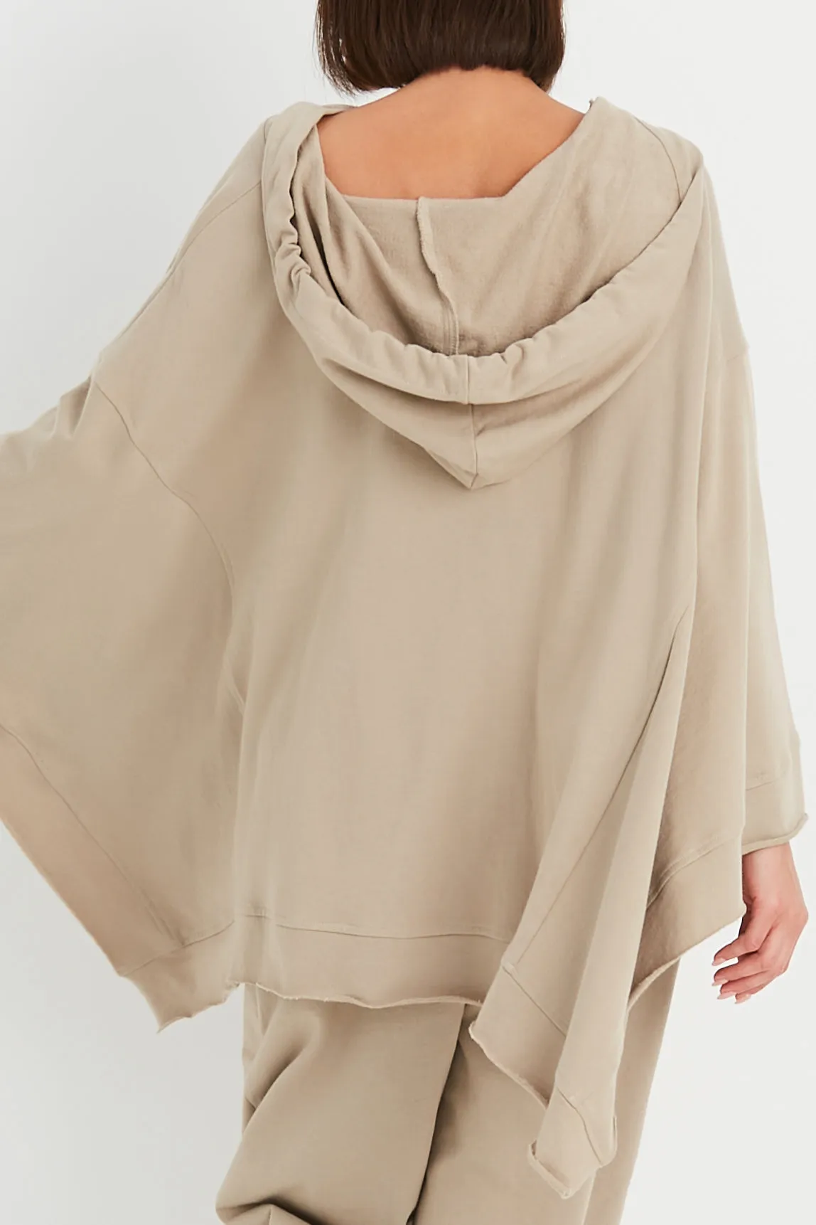 French Terry Zipped Up Poncho